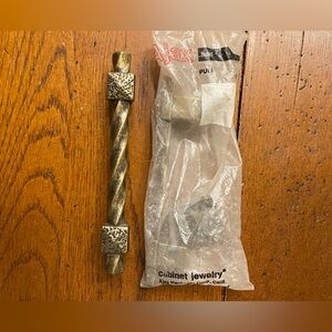 2 VTG 1970s Ajax Brass Drawer Handles Pulls Cabinet Jewelry Seville Collection